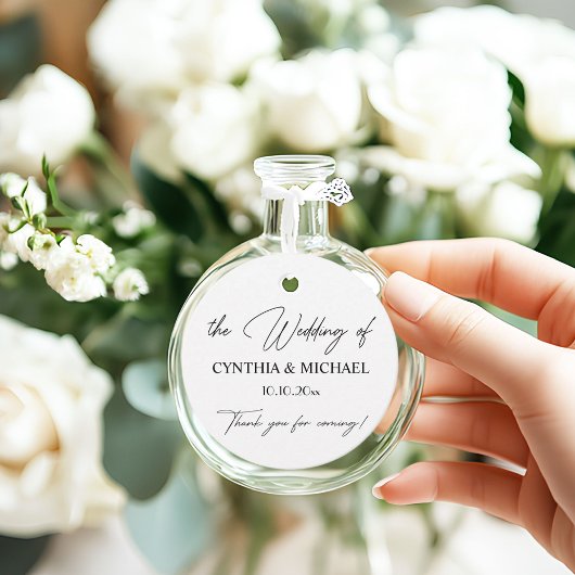 Handgeschriebene SkriptWedding Geschenkanhänger