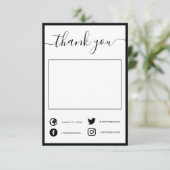 Handgeschriebene soziale Dankeschön Karte einfügen (Stehend Vorderseite)