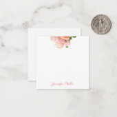 Handgeschriebene Template-Watercolor-Rose-Elegant Mitteilungskarte (Vorderseite/Rückseite Beispiel)