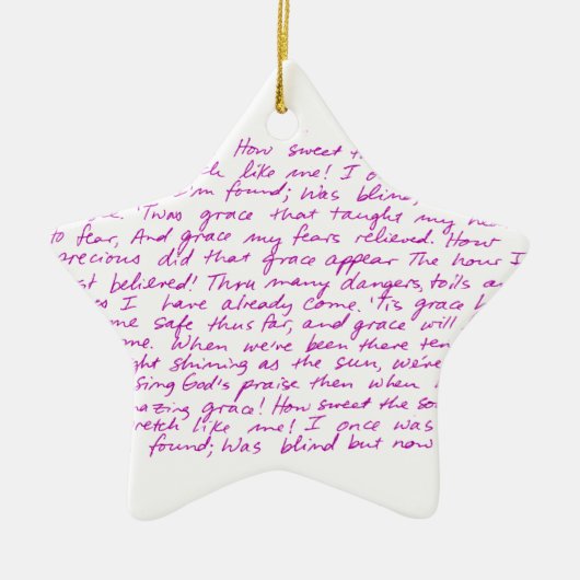 Handgeschriebene Texte der fantastischen Anmut Keramikornament (Vorne)