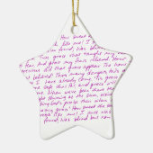 Handgeschriebene Texte der fantastischen Anmut Keramikornament (Links)