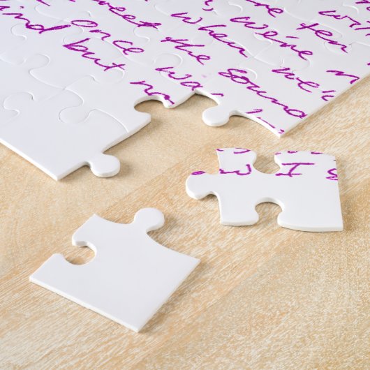 Handgeschriebene Texte der fantastischen Anmut Puzzle (Seite)