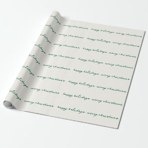 handgeschriebene Tinte grüner Apfelcreme-Feiertags Geschenkpapier