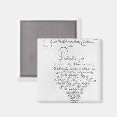 Handgeschriebene Titelseite des Brunnen Tempered Magnet (Vorderseite/Rückseite)