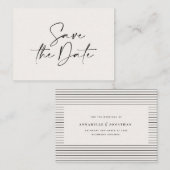 handgeschriebene Typografie-Hochzeitsankündigung Mitteilungskarte (Vorne/Hinten)