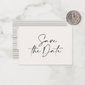 handgeschriebene Typografie-Hochzeitsankündigung Mitteilungskarte (Vorderseite/Rückseite Beispiel)