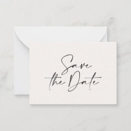 handgeschriebene Typografie-Hochzeitsankündigung Mitteilungskarte