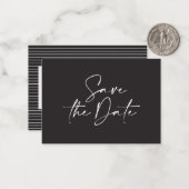 handgeschriebene Typografie-Hochzeitsankündigung Mitteilungskarte (Vorderseite/Rückseite Beispiel)