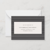 handgeschriebene Typografie-Hochzeitsankündigung Mitteilungskarte (Rückseite)