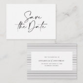 handgeschriebene Typografie-Hochzeitsankündigung Mitteilungskarte (Vorne/Hinten)