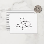 handgeschriebene Typografie-Hochzeitsankündigung Mitteilungskarte (Vorderseite/Rückseite Beispiel)