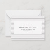 handgeschriebene Typografie-Hochzeitsankündigung Mitteilungskarte (Rückseite)