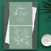 Handgeschriebene Typografie - Mint Green Hochzeit Save The Date