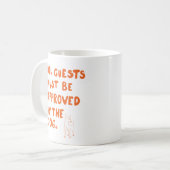 Handgeschriebene Typografie mit Hundezeichnung Kaffeetasse (Vorderseite Links)