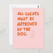 Handgeschriebene Typografie mit Hundezeichnung Postkarte (Vorne/Hinten)