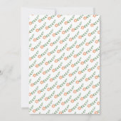 Handgeschriebene Typografie Pfirsichhochzeit im Br Einladung (Rückseite)