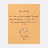 Handgeschriebene Typrographie Fleecedecke (Vorderseite)