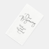 Handgeschriebene unser Beginnessen Napkins Serviette (Ecke)