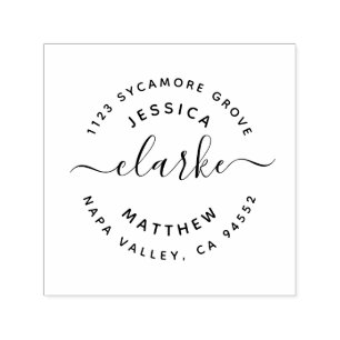 Handgeschriebene Verheiratete Paare Anschrift Permastempel