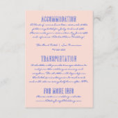 Handgeschriebene, Vintag Gezeichnet Retro-Hochzeit Begleitkarte (Vorderseite)