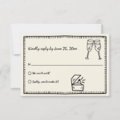 Handgeschriebene Vintage, einzigartige, eigenwilli RSVP Karte (Vorderseite)