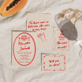 Handgeschriebene, Vintage, einzigartige moderne, e Einladung