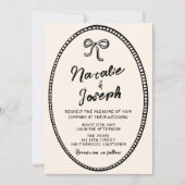 Handgeschriebene Vintage, einzigartige moderne, ko Einladung (Vorderseite)