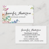 Handgeschriebene, von Mädchen handgeschriebene Blu Visitenkarte (Vorne/Hinten)