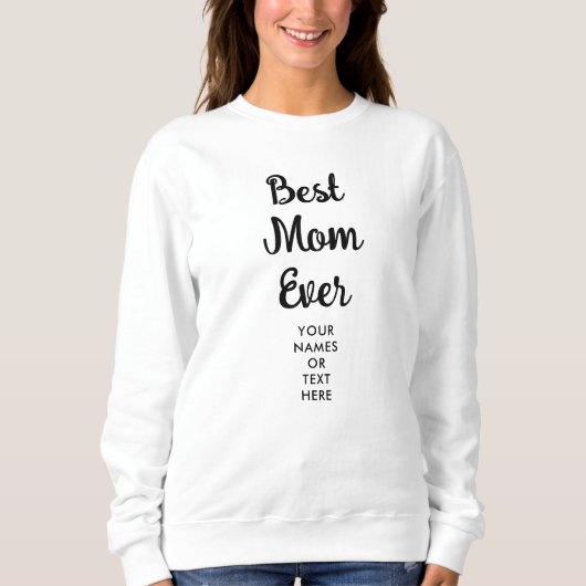 Handgeschriebene Vorlage Beste Mama für Frauen, mo Sweatshirt (Vorderseite)