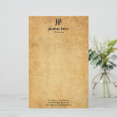Handgeschriebene Vorlage für ein Monogramm, Vintag Briefpapier (Stehend Vorderseite)