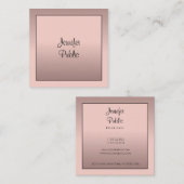 Handgeschriebene Vorlage Moderne Elegante Beruflic Quadratische Visitenkarte (Vorne/Hinten)