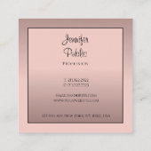 Handgeschriebene Vorlage Moderne Elegante Beruflic Quadratische Visitenkarte (Rückseite)