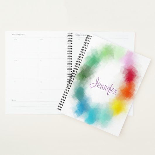 Handgeschriebene Vorlage Moderne Elegante Farben Planer (Anzeige)