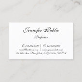 Handgeschriebene Vorlage Modernes Skript Elegant E Visitenkarte (Rückseite)