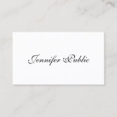 Handgeschriebene Vorlage Modernes Skript Elegant E Visitenkarte (Vorderseite)