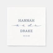 Handgeschriebene We Do Script Hochzeit Serviette (Vorderseite)