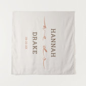 Handgeschriebene We Do Script Hochzeit Wandteppich (Vorderseite (Horizontal))