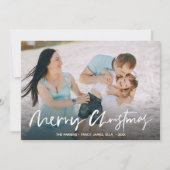 Handgeschriebene Weihnachtsfotokarte Einladung (Vorderseite)