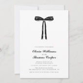 Handgeschriebene Whimsical Quirky Bow Wedding Einladung (Vorderseite)