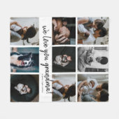 Handgeschriebene Wir Liebe Sie Oma 9 Foto  Fleecedecke (Vorderseite (Horizontal))