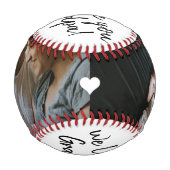 Handgeschriebene Wir Liebe Sie Opa 2 FotoCollage Baseball (Vorderseite)