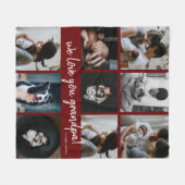 Handgeschriebene Wir Liebe Sie Opa 9 Foto Fleecedecke (Vorderseite (Horizontal))