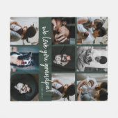 Handgeschriebene Wir Liebe Sie Opa 9 Foto Fleecedecke (Vorderseite (Horizontal))