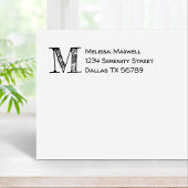 Handgeschriebene Wobbly Chillike Monogram Address Gummistempel