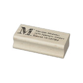 Handgeschriebene Wobbly Chillike Monogram Address Gummistempel (Stempel)