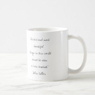 Handgeschriebene Zitat-Tasse Helens Keller Kaffeetasse