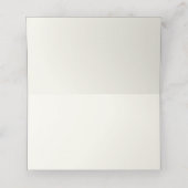 Handgeschriebener 70er Burnt Orange Bold Border We Platzkarte (Innenseite Aufgefaltet)