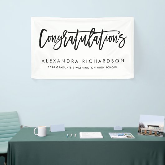 Handgeschriebener Absolvent der Glückwunsch-| Banner (Messeveranstaltung)