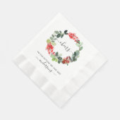 Handgeschriebener Beifall für die Zukunft Herr & F Serviette (Ecke)