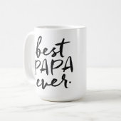 Handgeschriebener bester Papa überhaupt Kaffeetasse (Vorderseite Links)